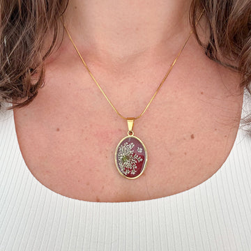 Colar renda da rainha - vermelho