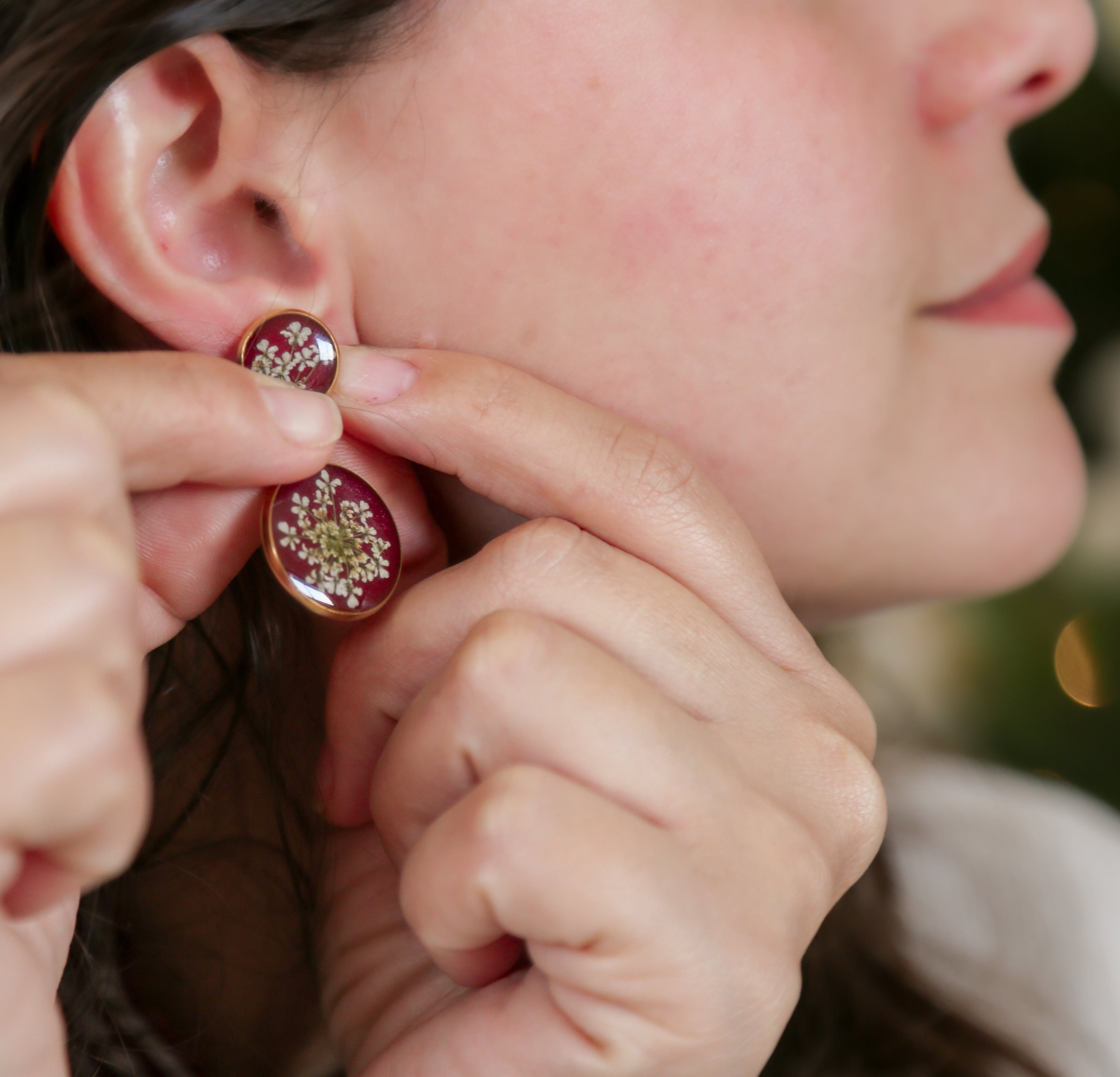 Brinco renda da rainha - vinho